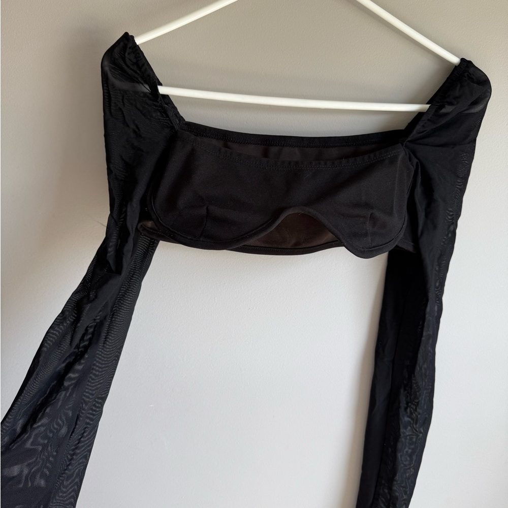SHEIN Elegant Black Sheer Top